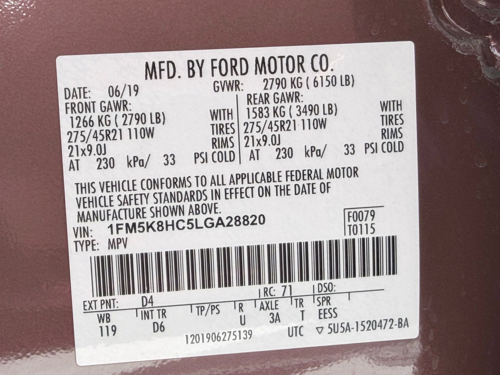 2020 Ford Explorer Platinum