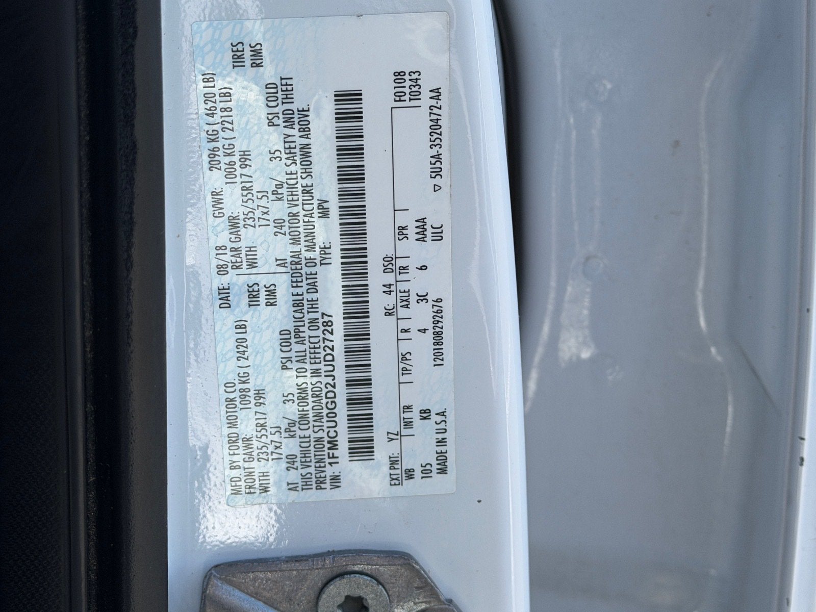 2018 Ford Escape SE