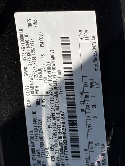 2019 Ford Super Duty F-250 SRW XL