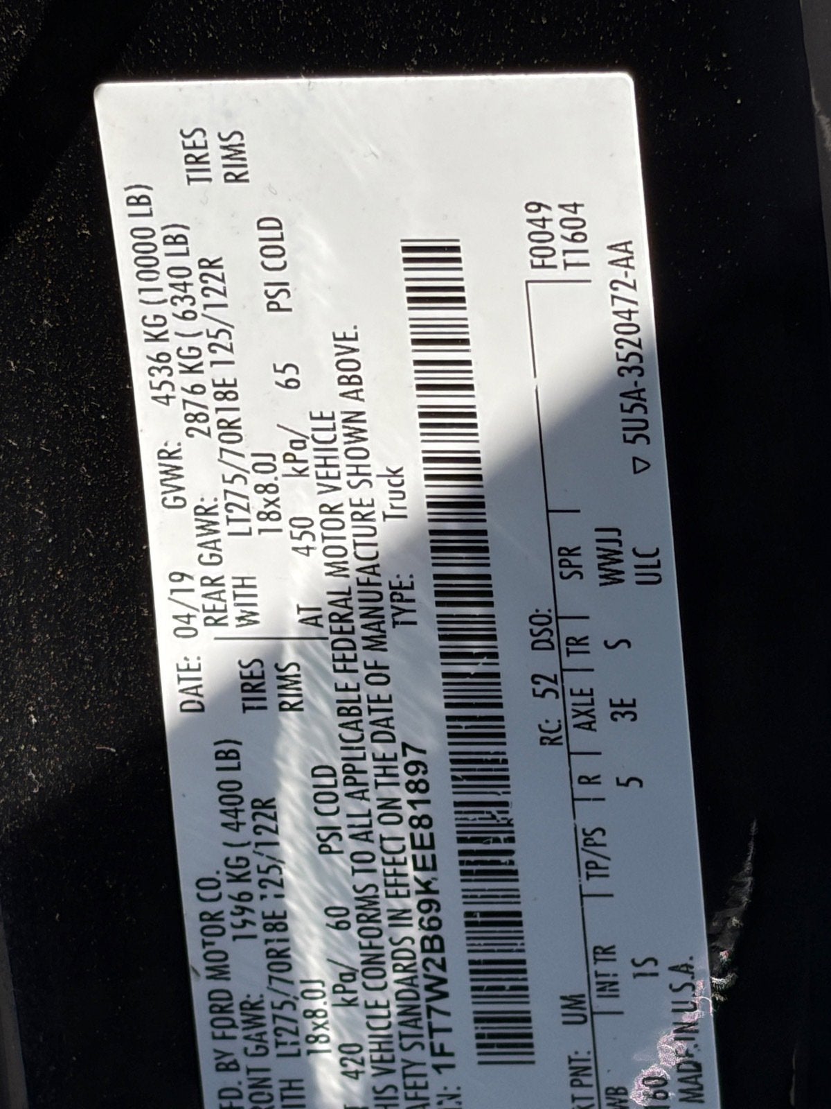 2019 Ford Super Duty F-250 SRW XL