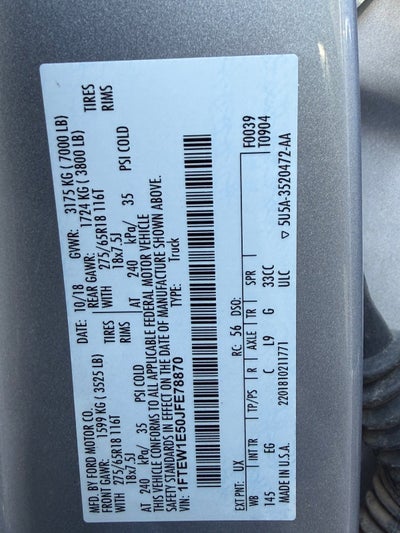 2018 Ford F-150 LARIAT