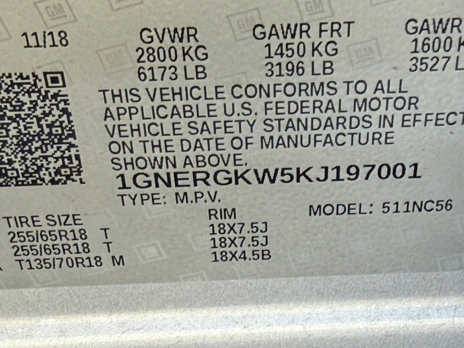 2019 Chevrolet Traverse LT Cloth