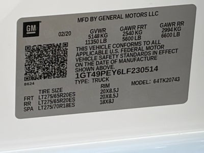 2020 GMC Sierra 2500HD AT4