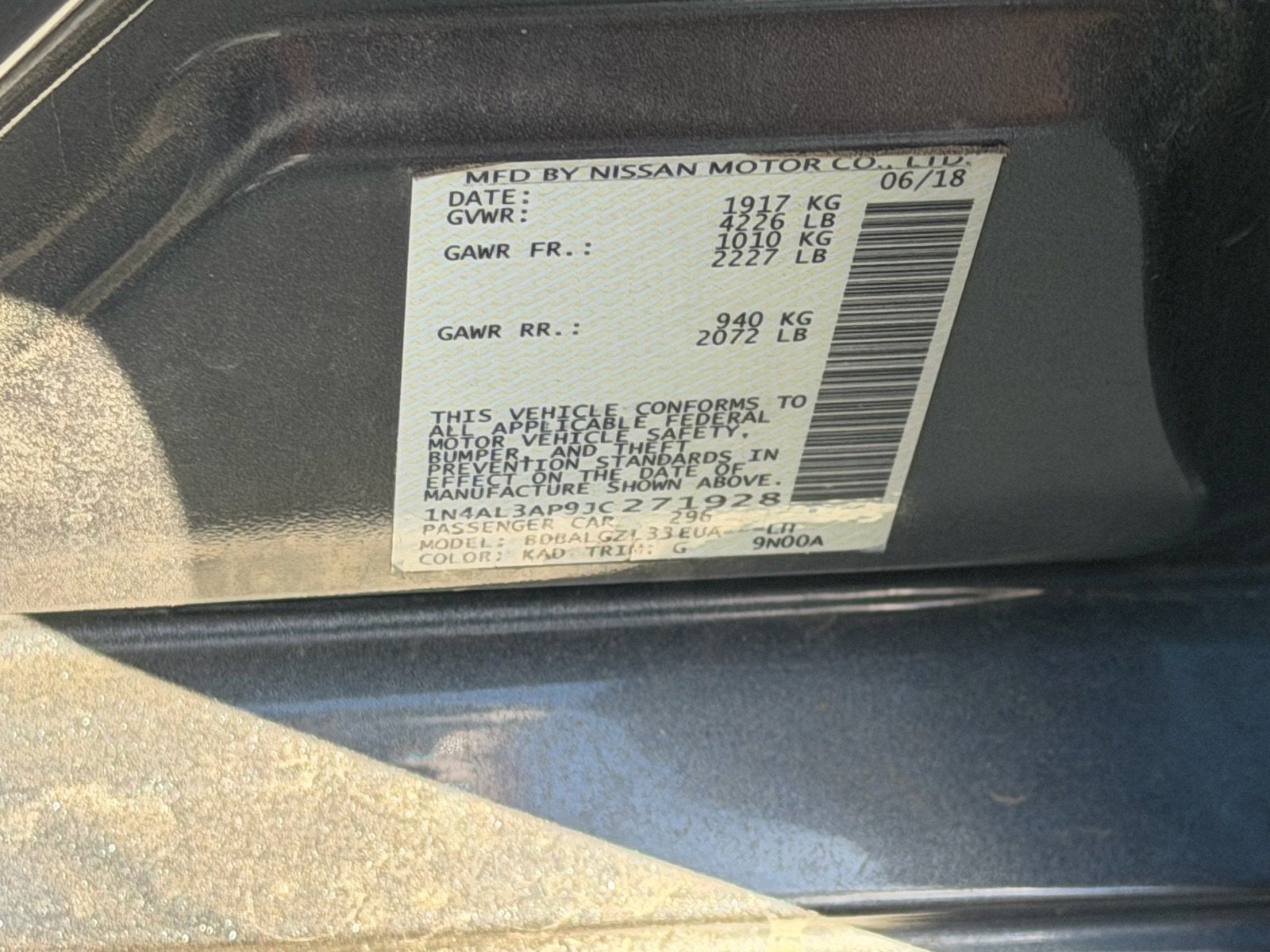 2018 Nissan Altima 2.5 S