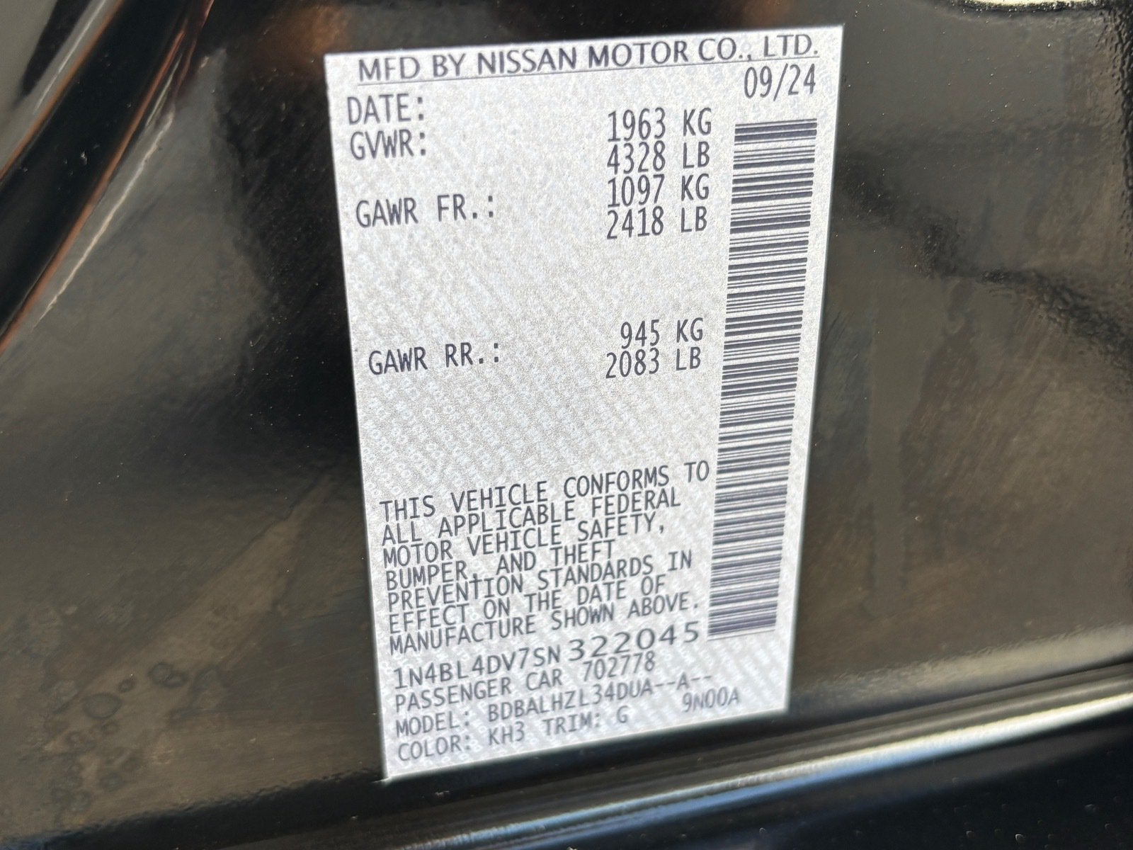 2025 Nissan Altima SV