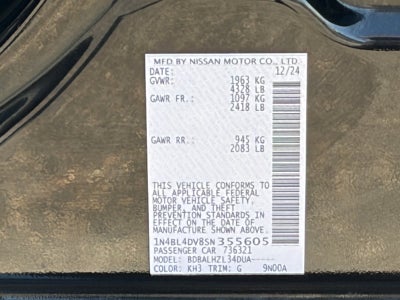 2025 Nissan Altima SV