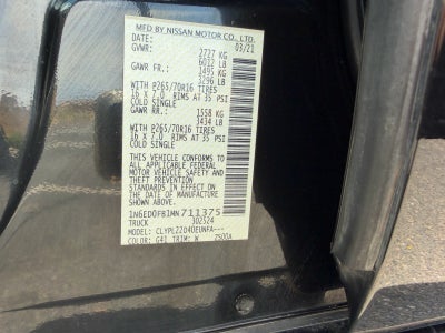 2021 Nissan Frontier SV