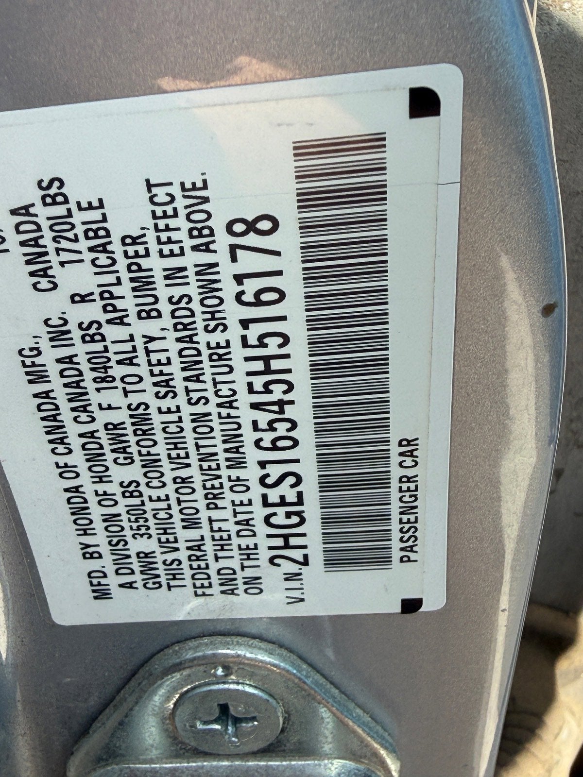 2005 Honda Civic Sdn LX