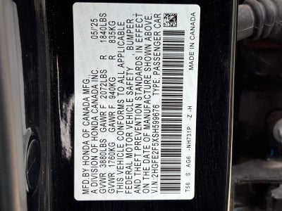 2025 Honda Civic Sedan Sport