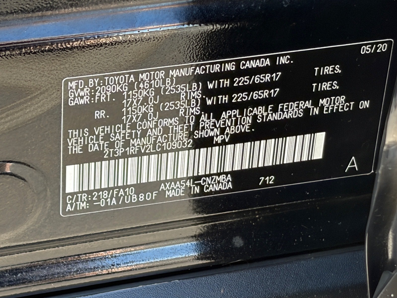 2020 Toyota RAV4 XLE