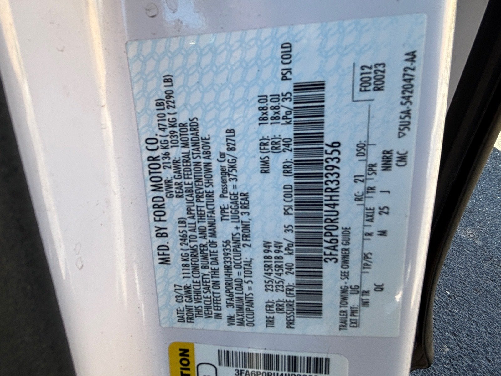2017 Ford Fusion Platinum
