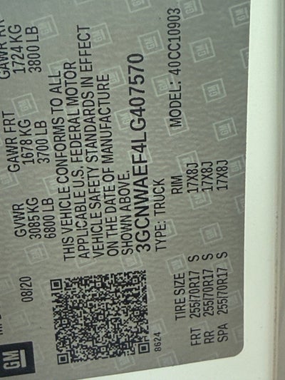 2020 Chevrolet Silverado 1500 Work Truck