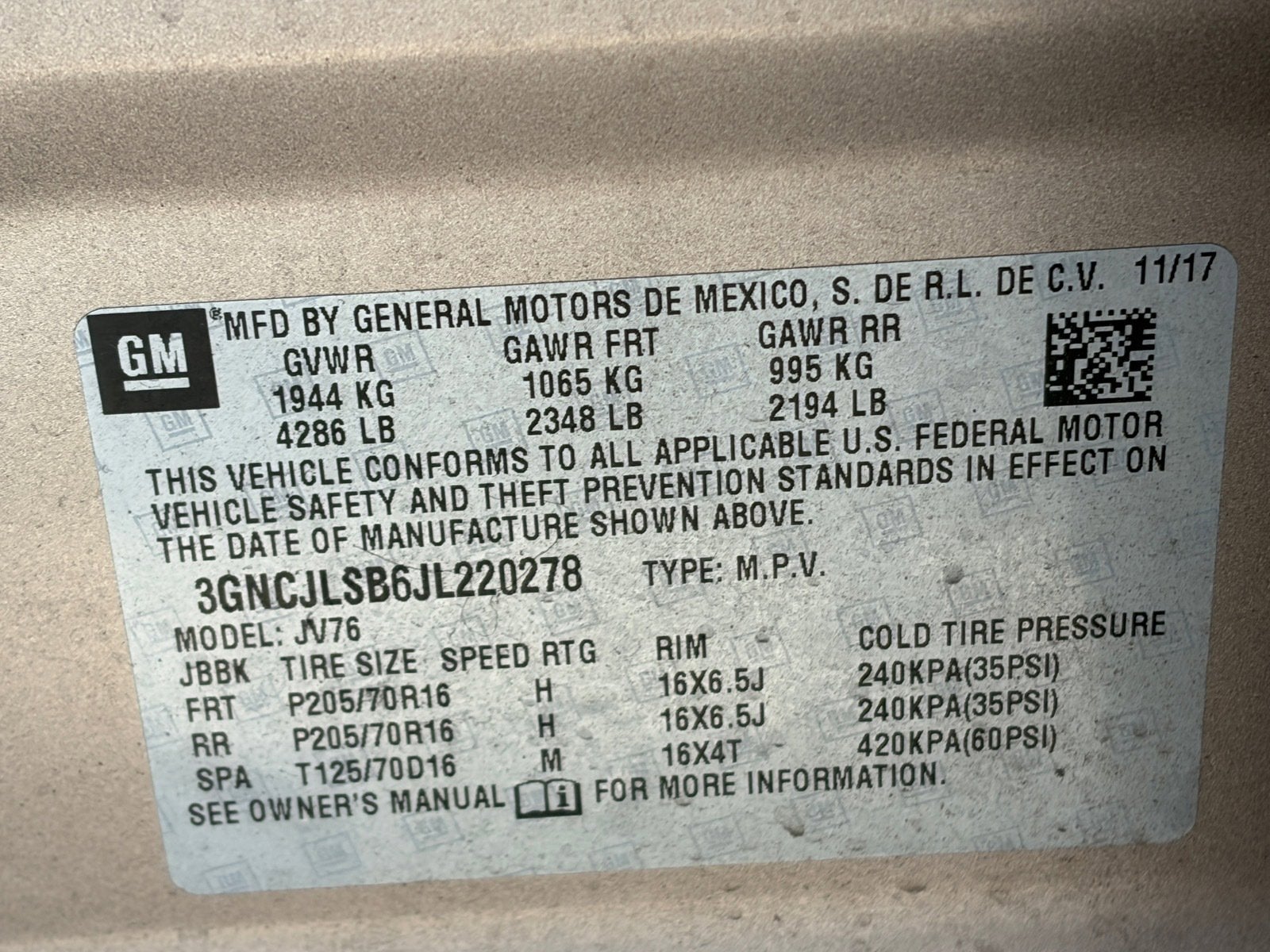 2018 Chevrolet Trax LT