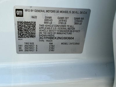 2022 GMC Sierra 1500 SLE