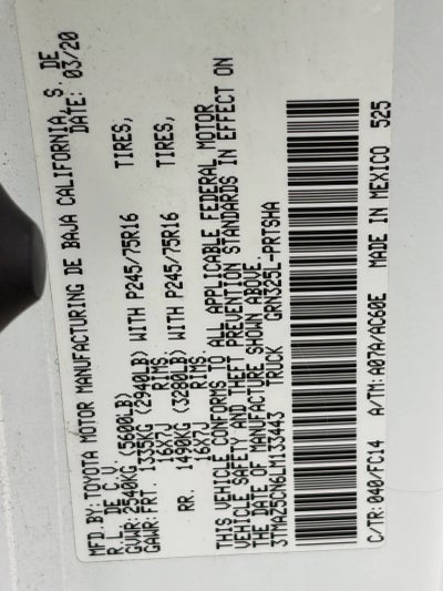 2020 Toyota Tacoma 2WD SR5