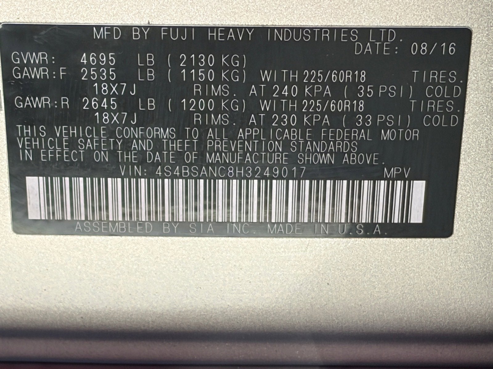 2017 Subaru Outback Limited