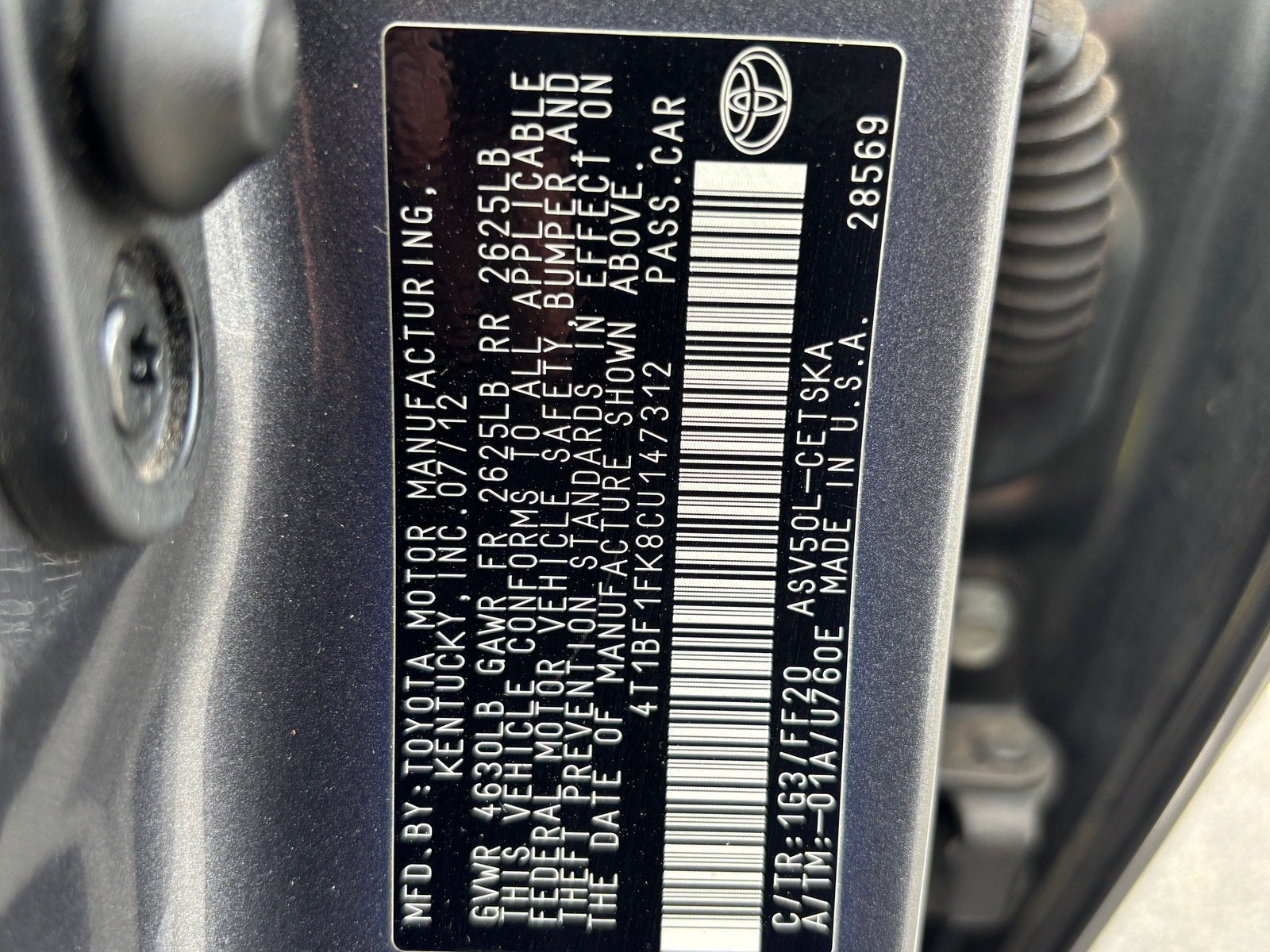 2012 Toyota Camry SE