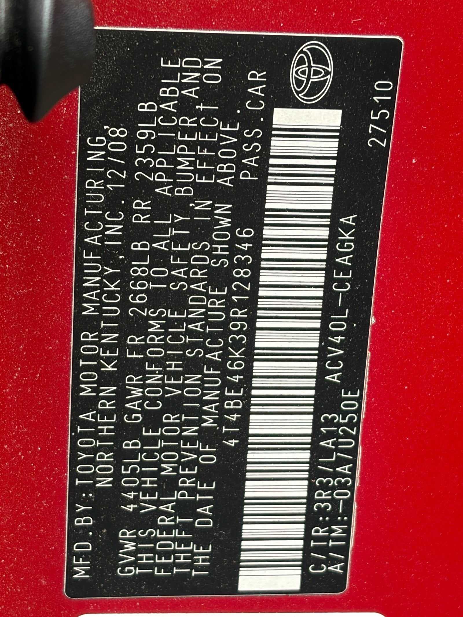 2009 Toyota Camry Base