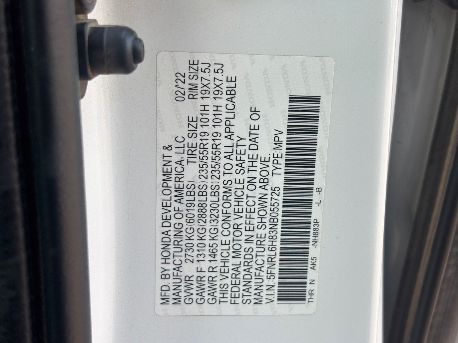 2022 Honda Odyssey Touring