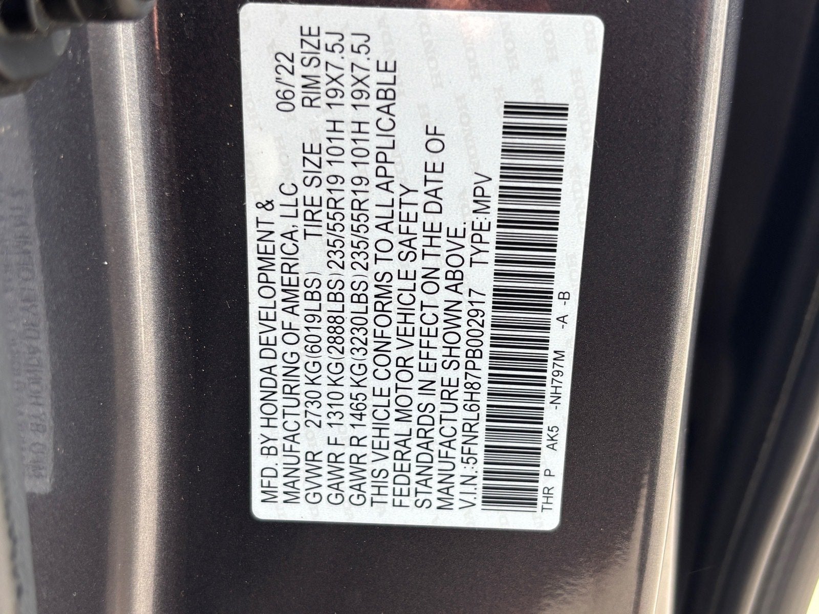 2023 Honda Odyssey Touring