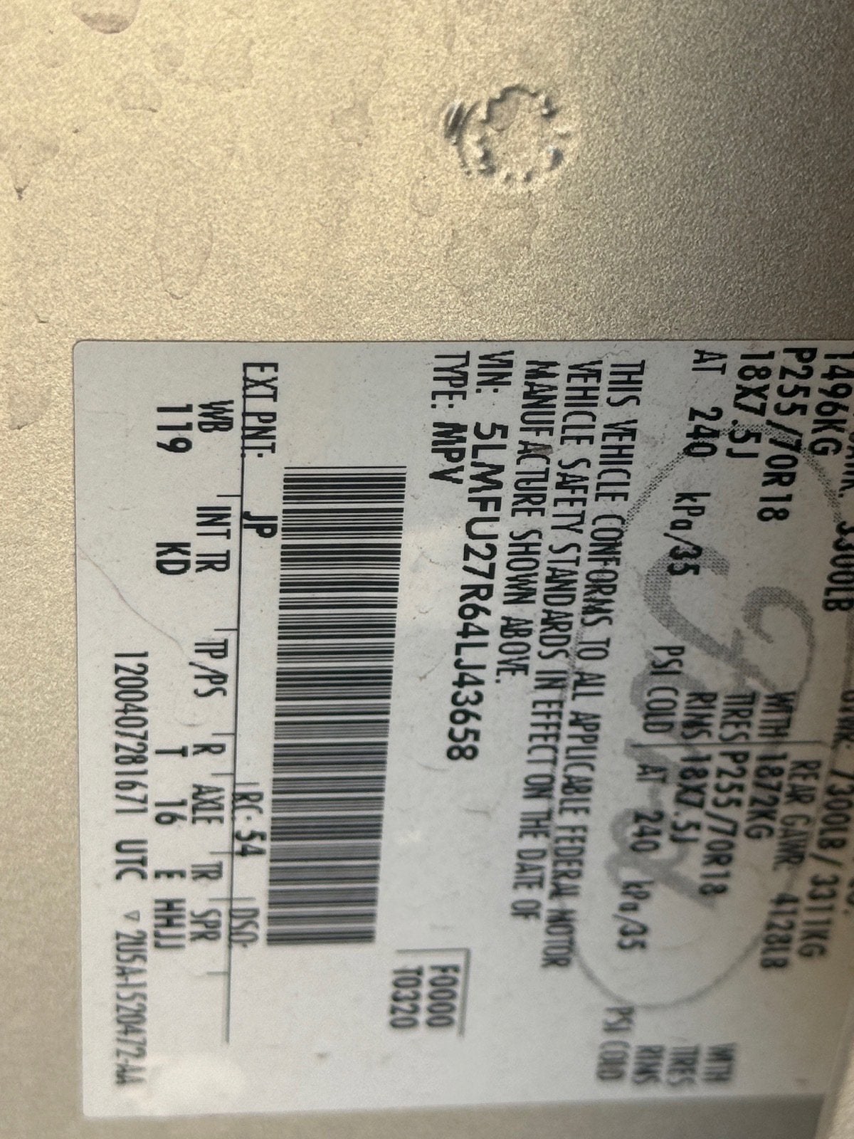 2004 Lincoln Navigator Base