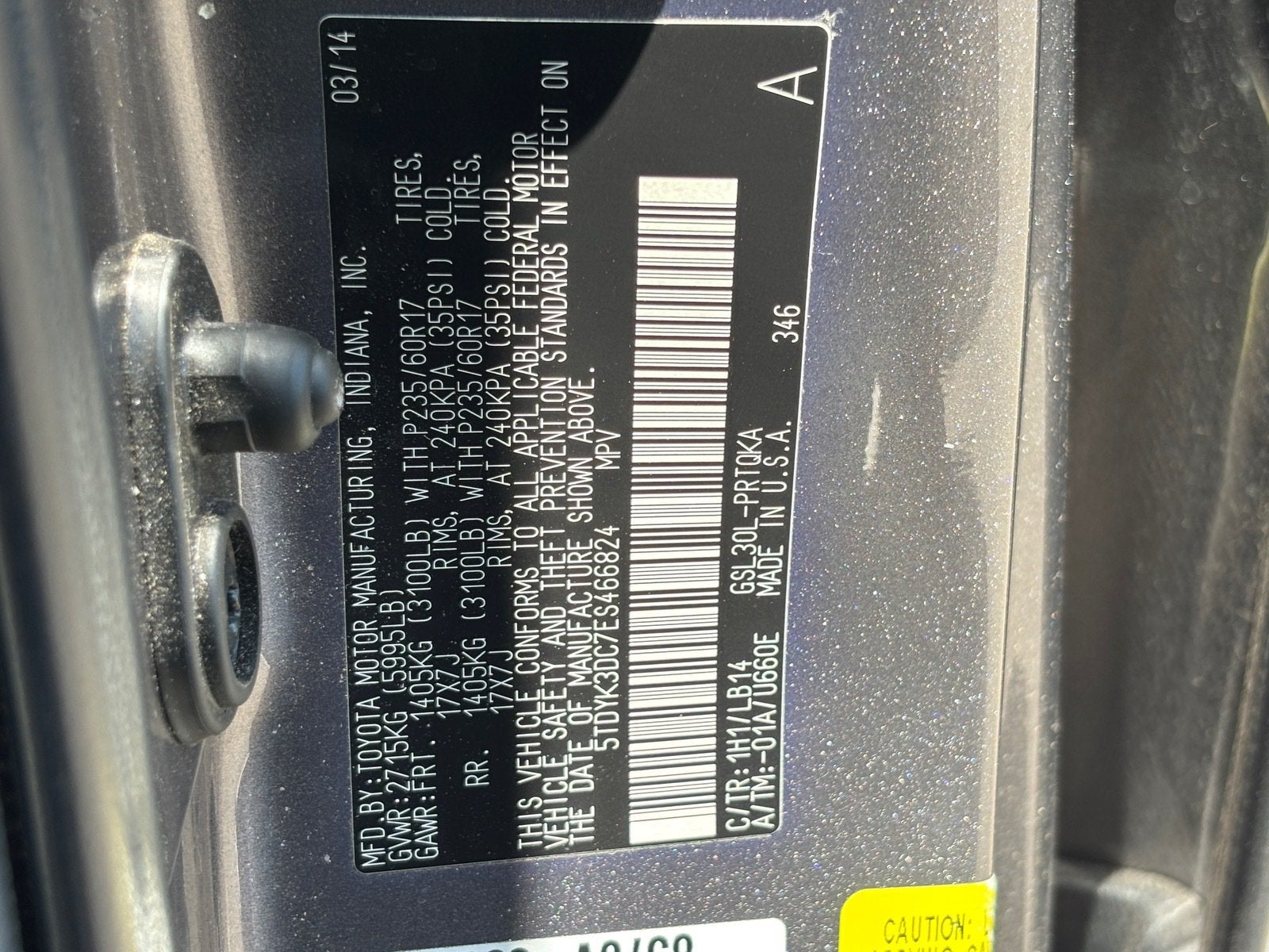 2014 Toyota Sienna XLE