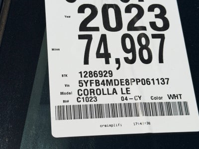 2023 Toyota Corolla LE
