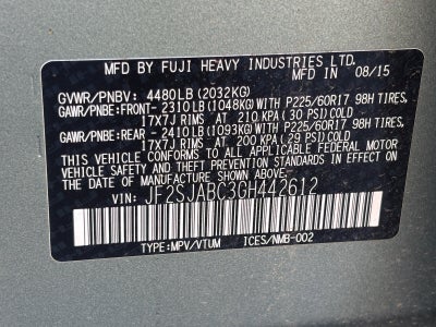 2016 Subaru Forester 2.5i