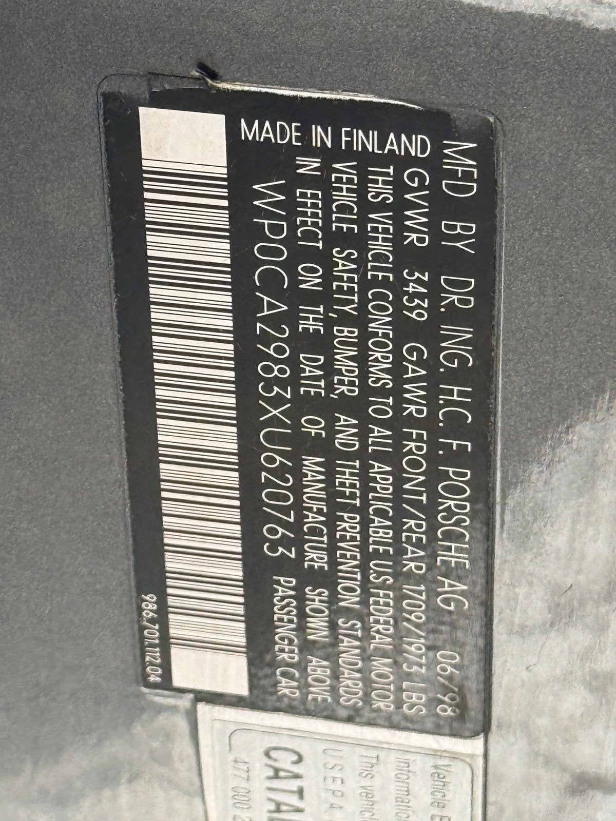 1999 Porsche Boxster Base