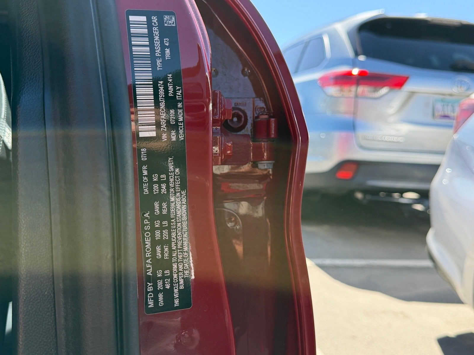 2018 Alfa Romeo Giulia Ti Sport